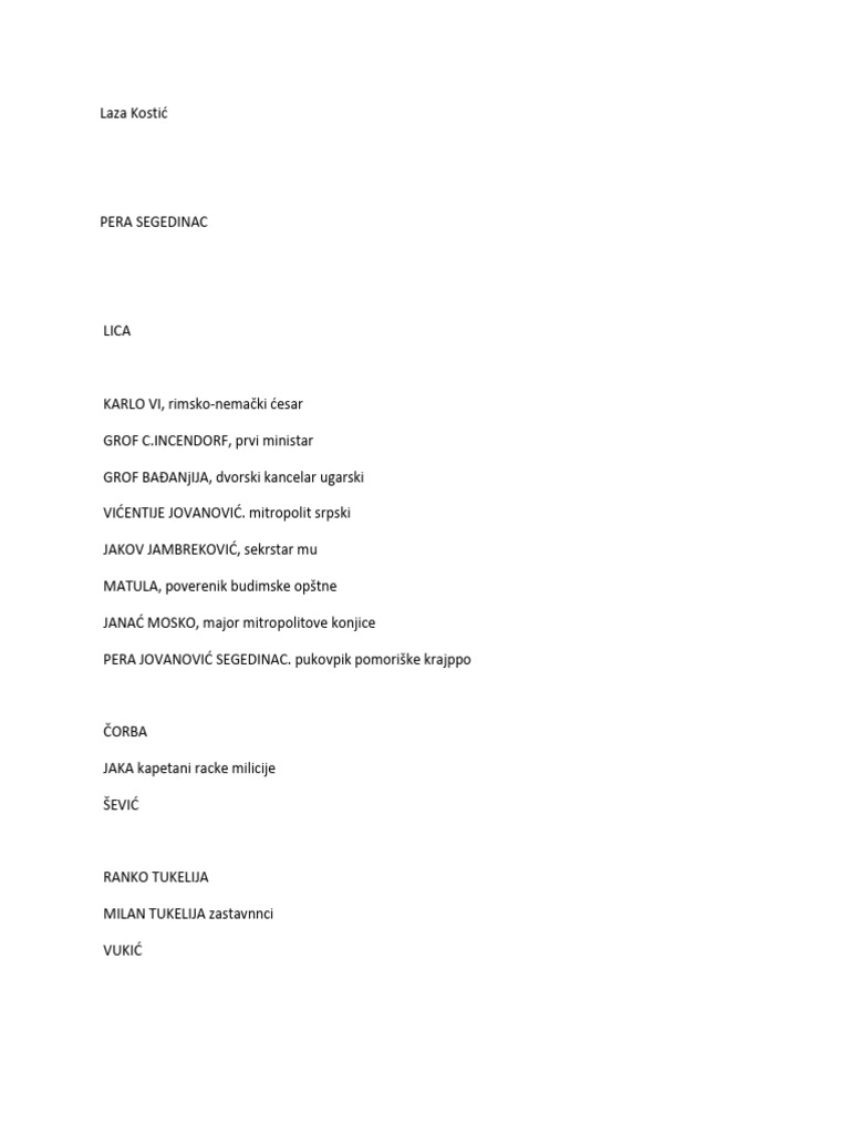 Laza Kostic Pera Segidinac | PDF