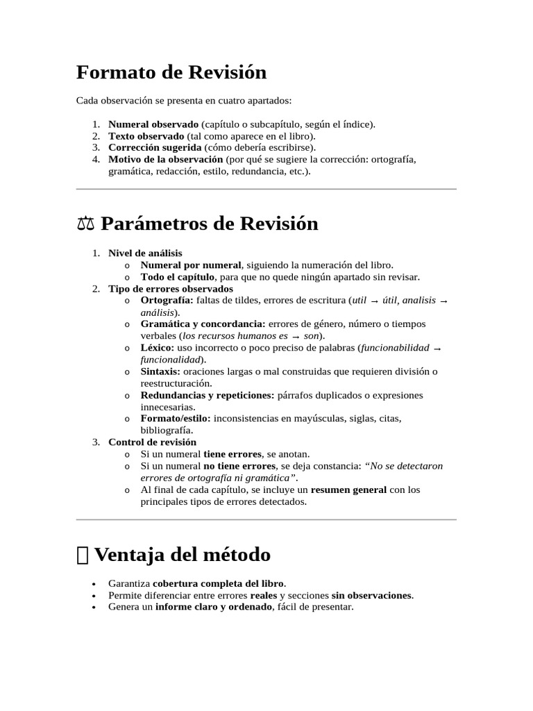 Guía de Revisión de Texto Efectiva | PDF