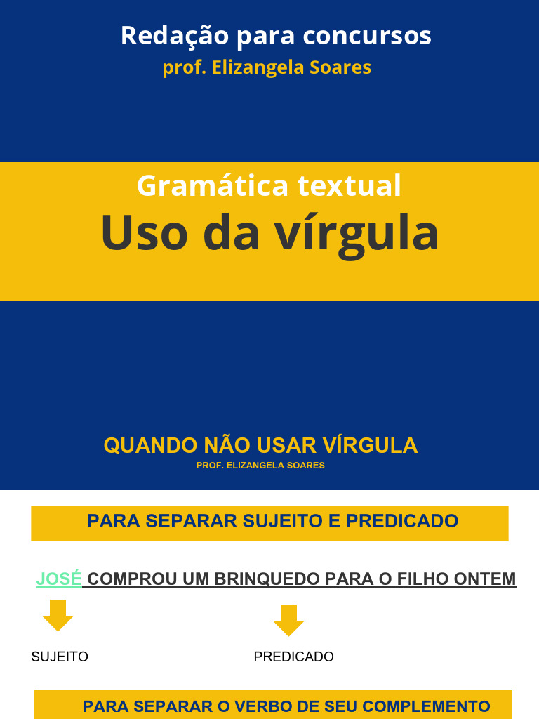 Uso Correto da Vírgula na Gramática | PDF | Gramática | Linguística