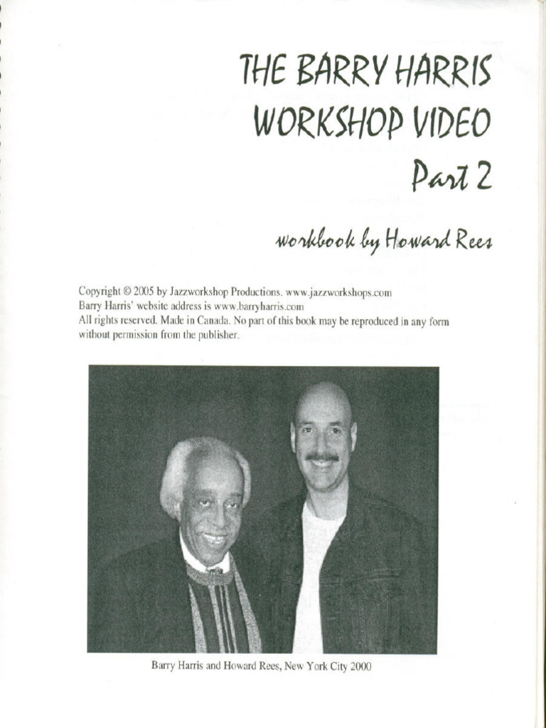 (2005) Howard Rees - Barry Harris The Workshop Part II | PDF