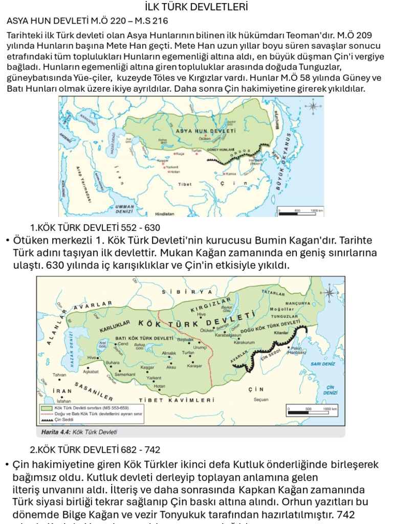 İlk Türk Devletleri | PDF
