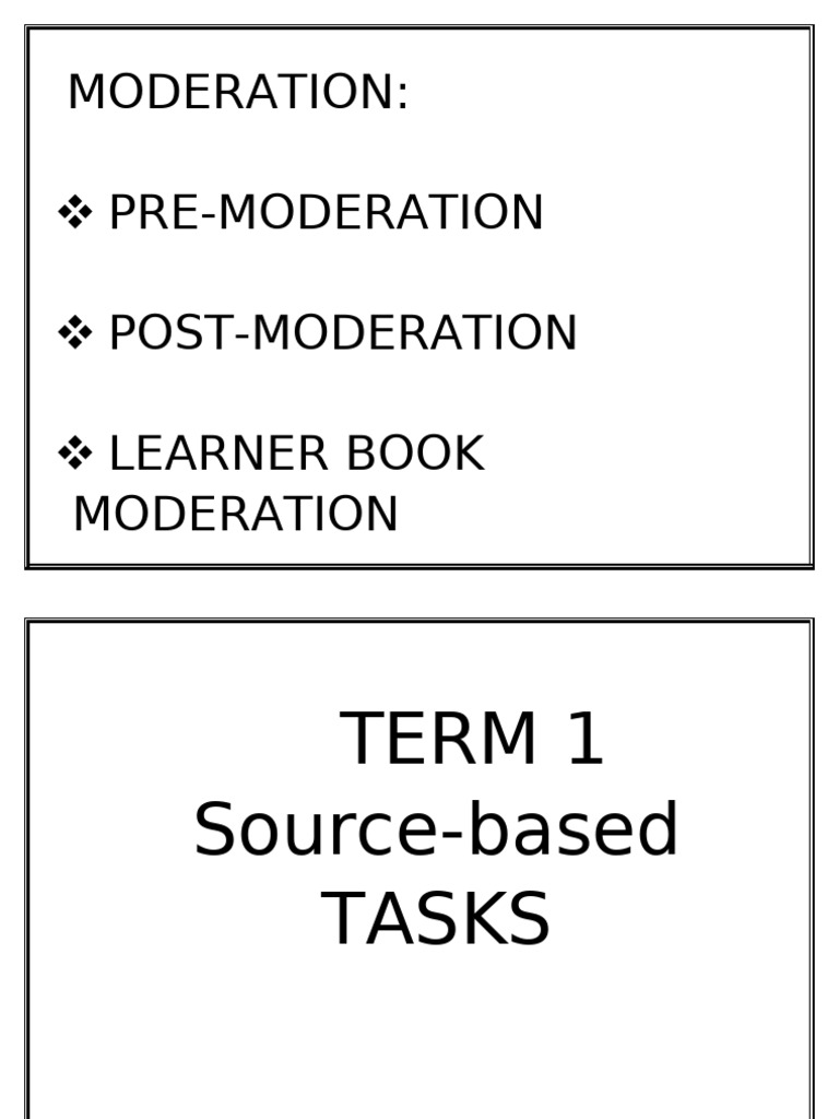 Moderation and Curriculum Monitoring Guide | PDF