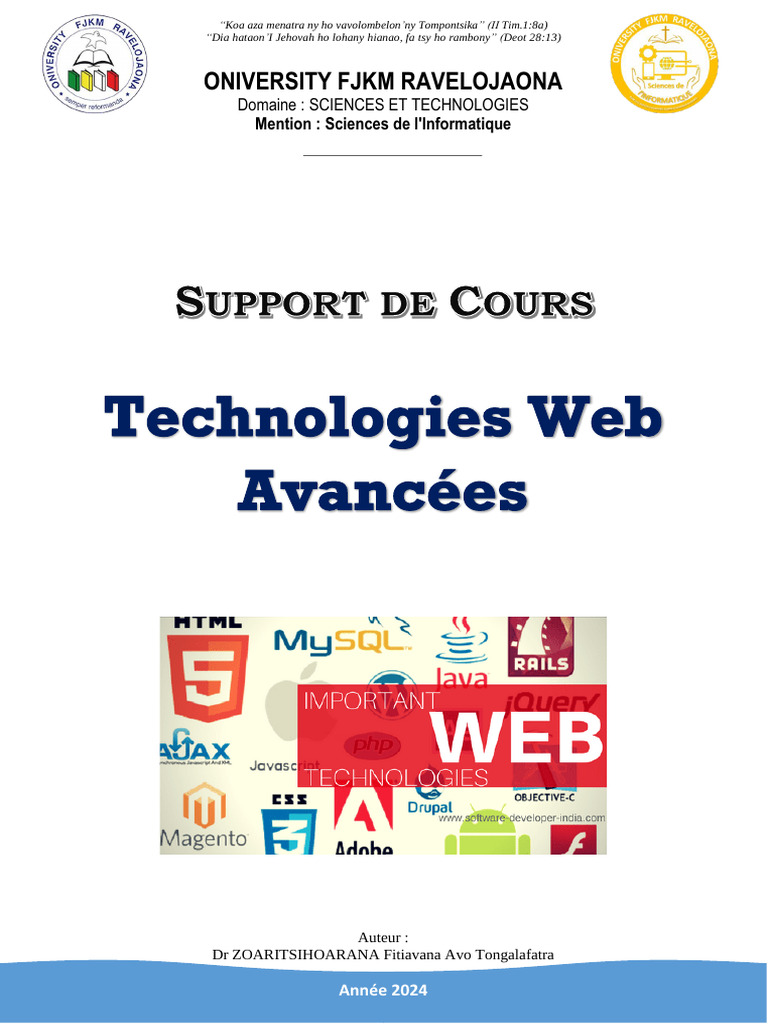 Technologie Web Avancée en PHP | PDF | Cookie (informatique ...