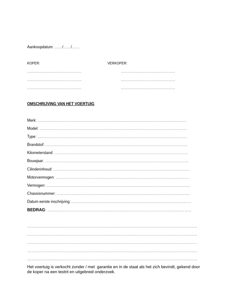 VERKOOPOVEREENKOMST | PDF
