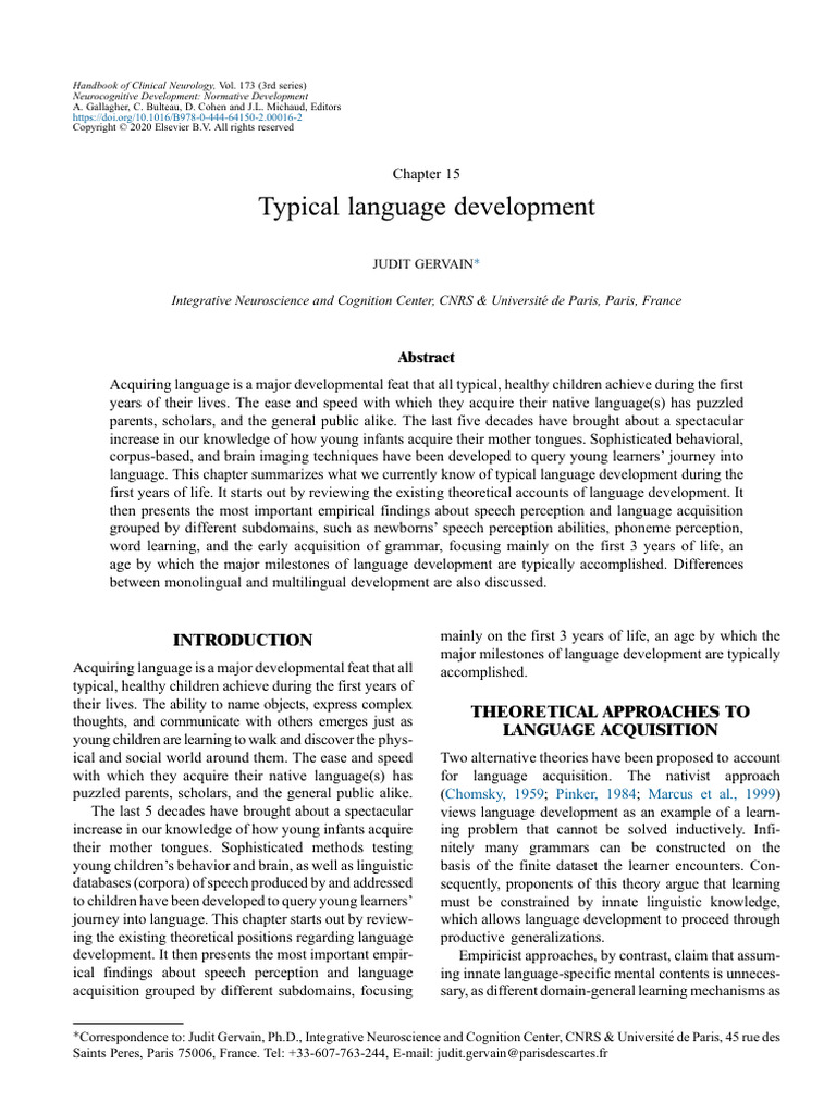 Understanding Typical Language Development | PDF | Language Acquisition ...