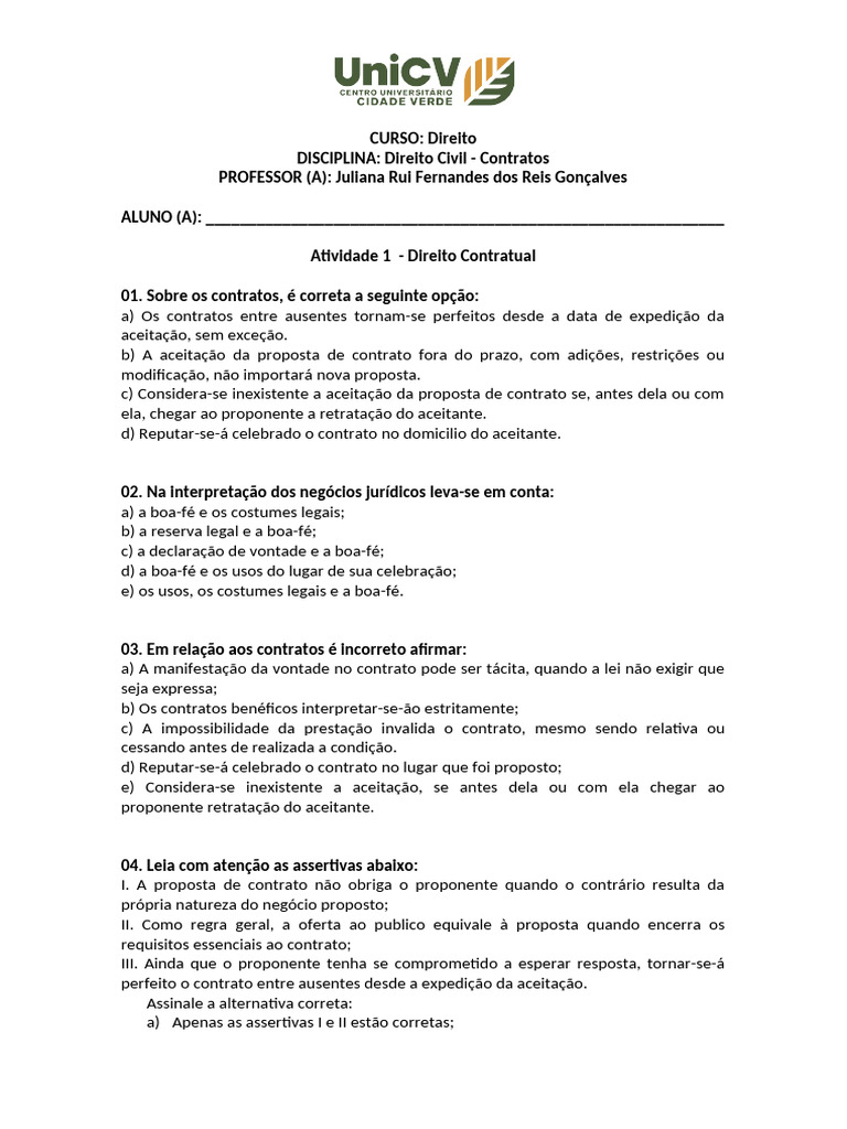 Proposta de Contrato e Obrigações do Proponente | PDF | Justiça | Crime ...