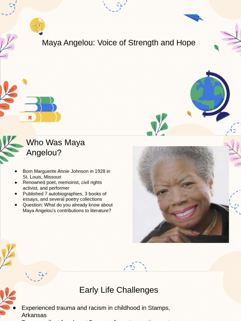 Maya Angelou: Strength and Hope in Poetry | PDF | Maya Angelou | Poetry