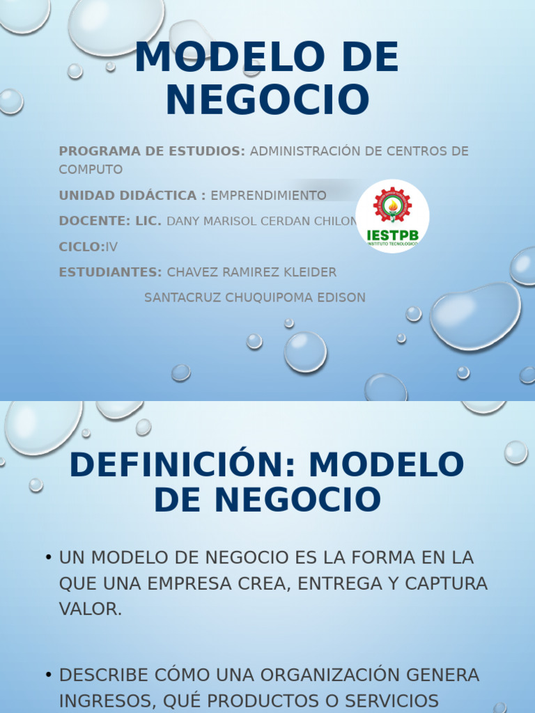 Modelo de Negocio | PDF