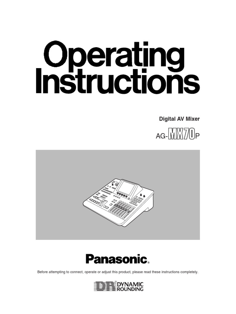 Panasonic Mx70 | PDF | Electromagnetic Interference | Parameter ...