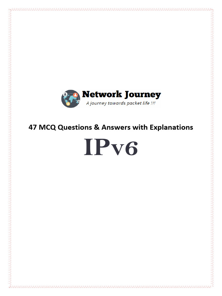 47 IPv6 Multiple Choice Questions & Answers With Explanations | PDF | I ...