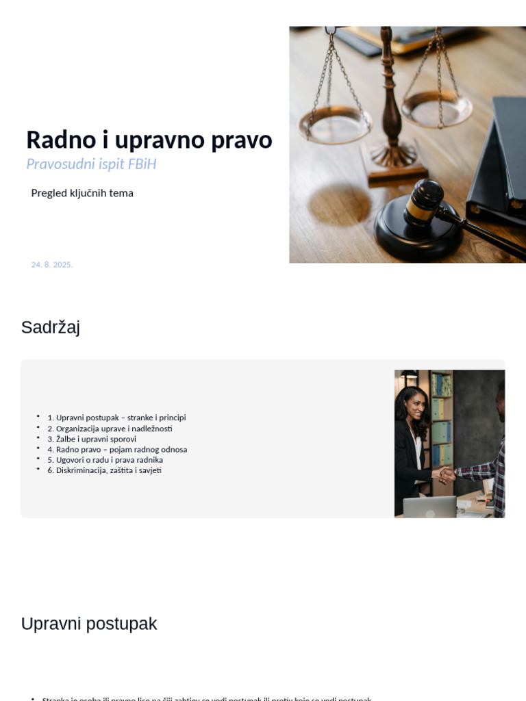 Radsno I Upravno Pravo Prezentacija | PDF
