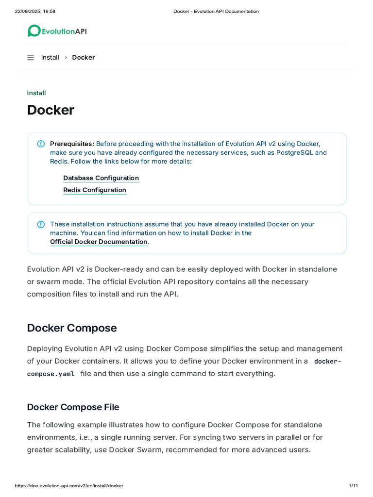Evolution API v2 Docker Setup Guide | PDF | Computing | Software