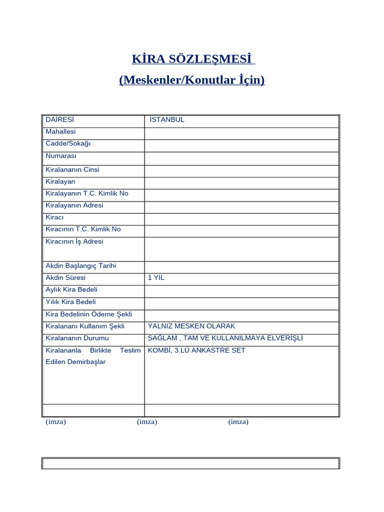 Boş Kontrat | PDF