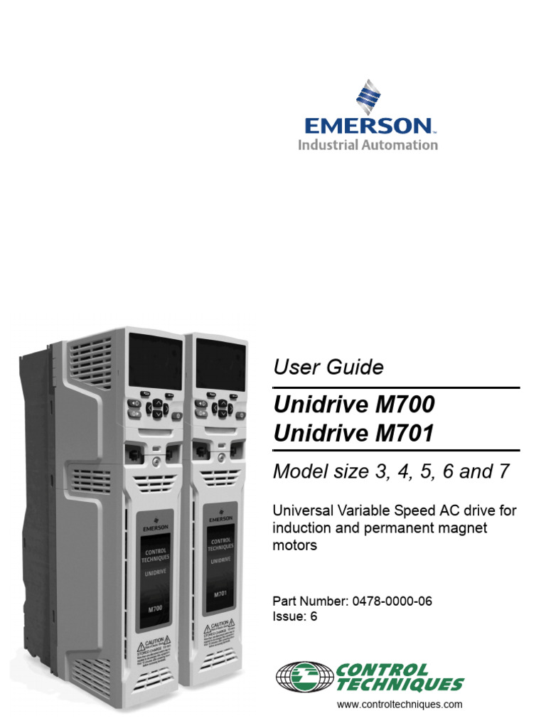 Unidrive M700-701 UserGuide Issue6 en | PDF | Electromagnetic ...