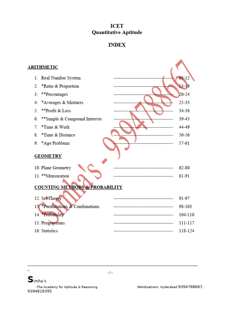 Quantitative Aptitude Guide | PDF | Percentage | Fraction (Mathematics)