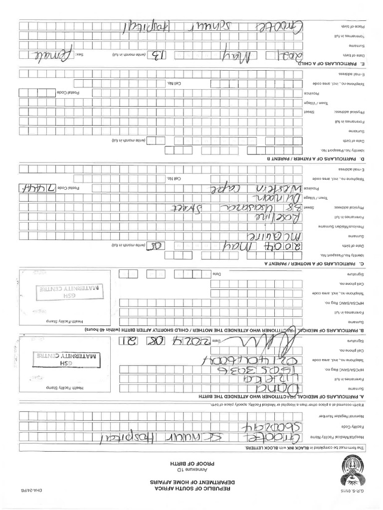 Proof of Birth | PDF
