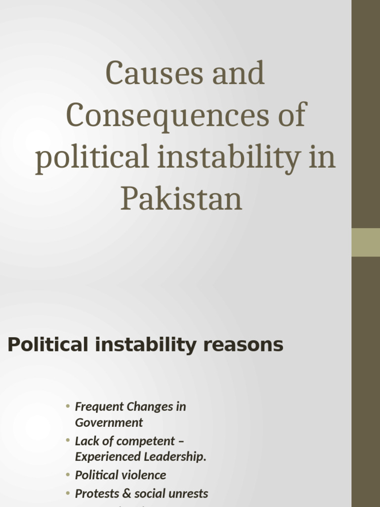 Political Instability in Pakistan: Causes & Effects | PDF