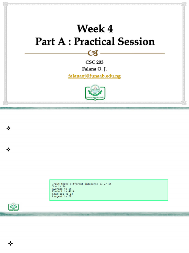 CSC 203 Week 4 | PDF
