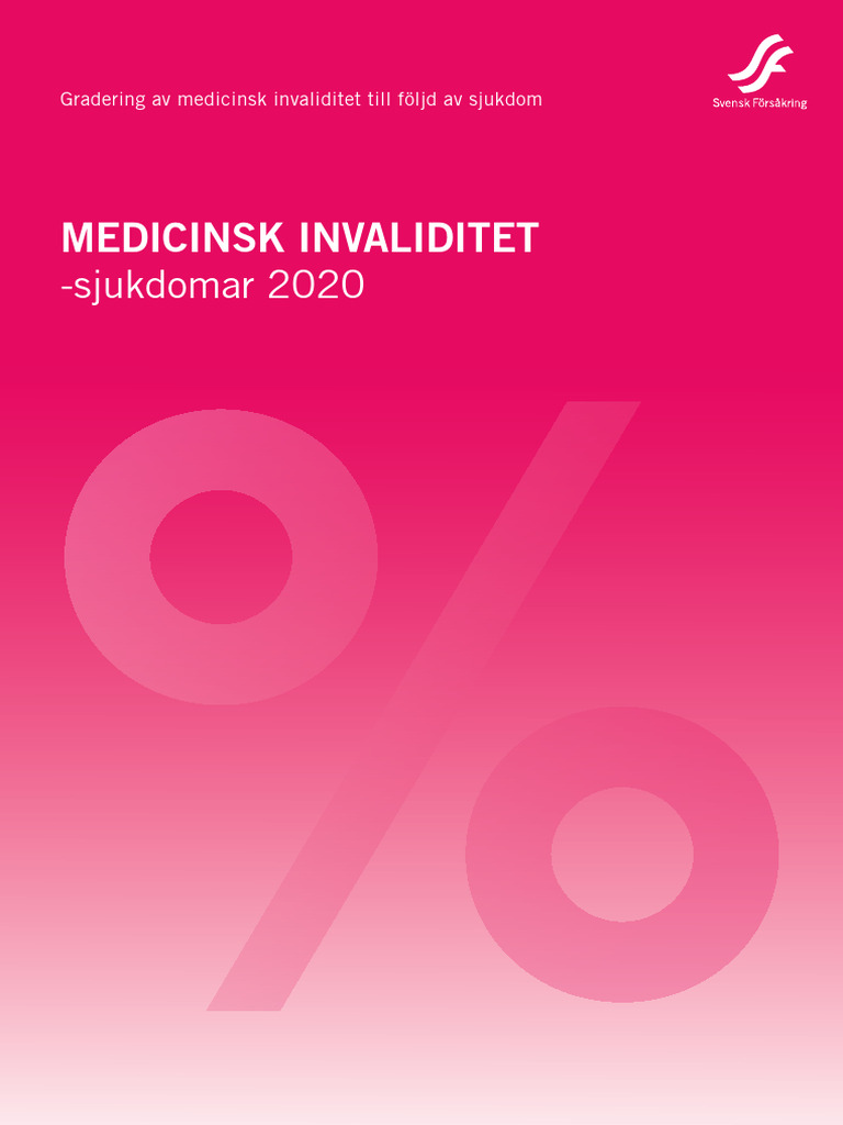 Medicinsk Invaliditet Sjukdomar 2020 | PDF