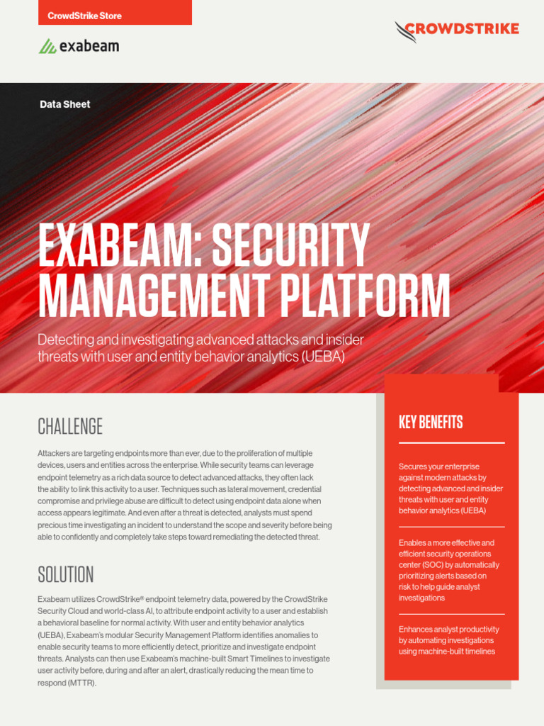 Crowdstrike Exabeam Data Sheet | PDF | Computer Security | Security