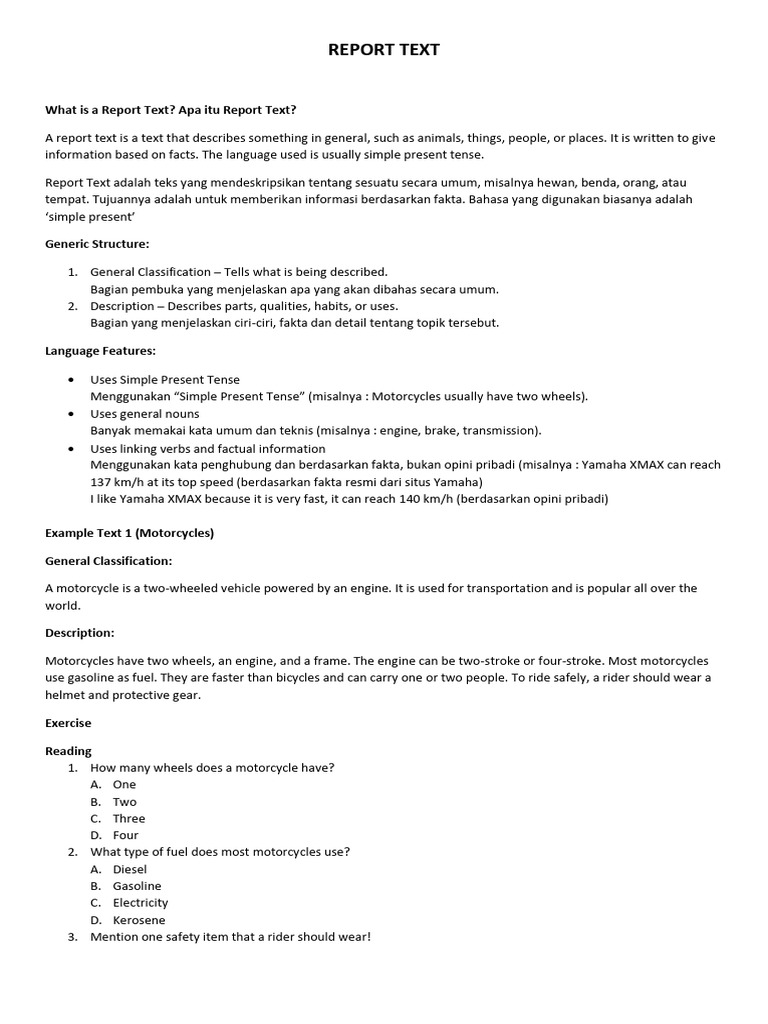 Understanding Report Text Structure | PDF