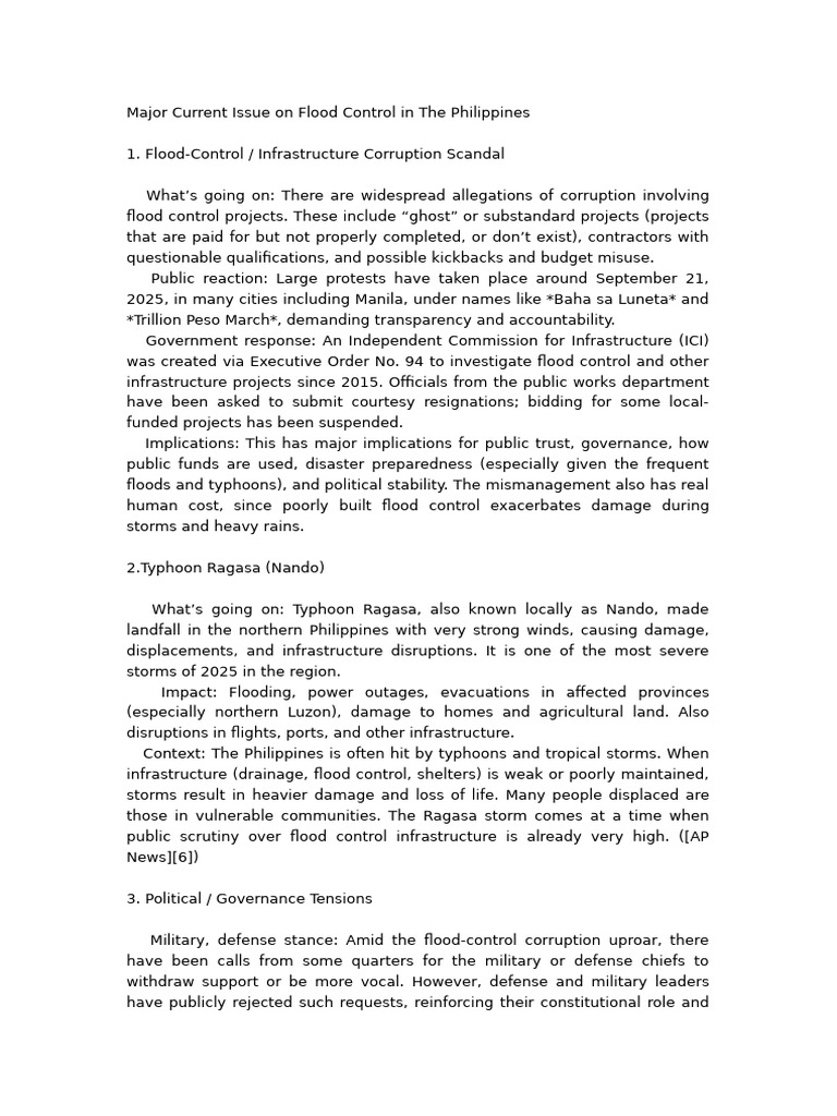 Flood Control Corruption in the Philippines | PDF | Cost Of Living | Flood
