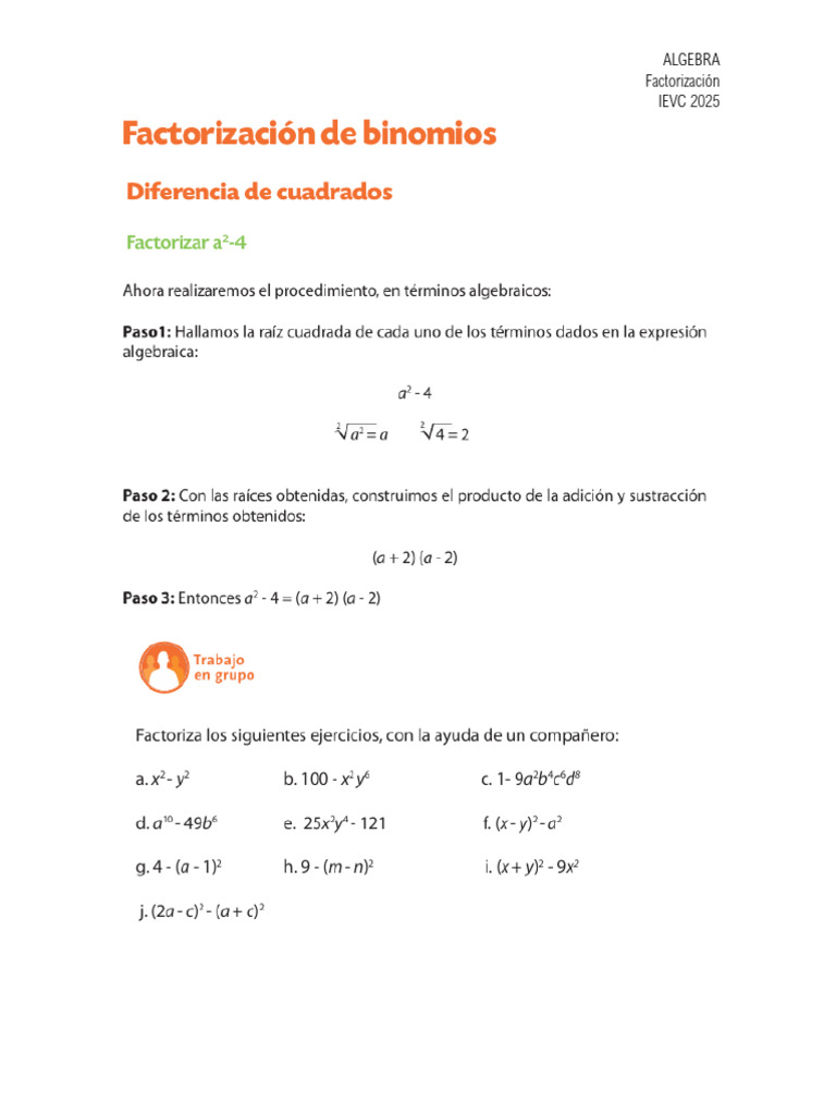 Factorizacion IEVC 803 | PDF