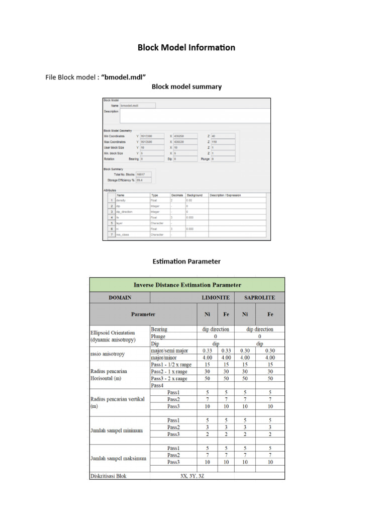 Block Model Information | PDF