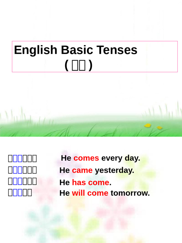 Basic Tenses | PDF | Grammatical Tense