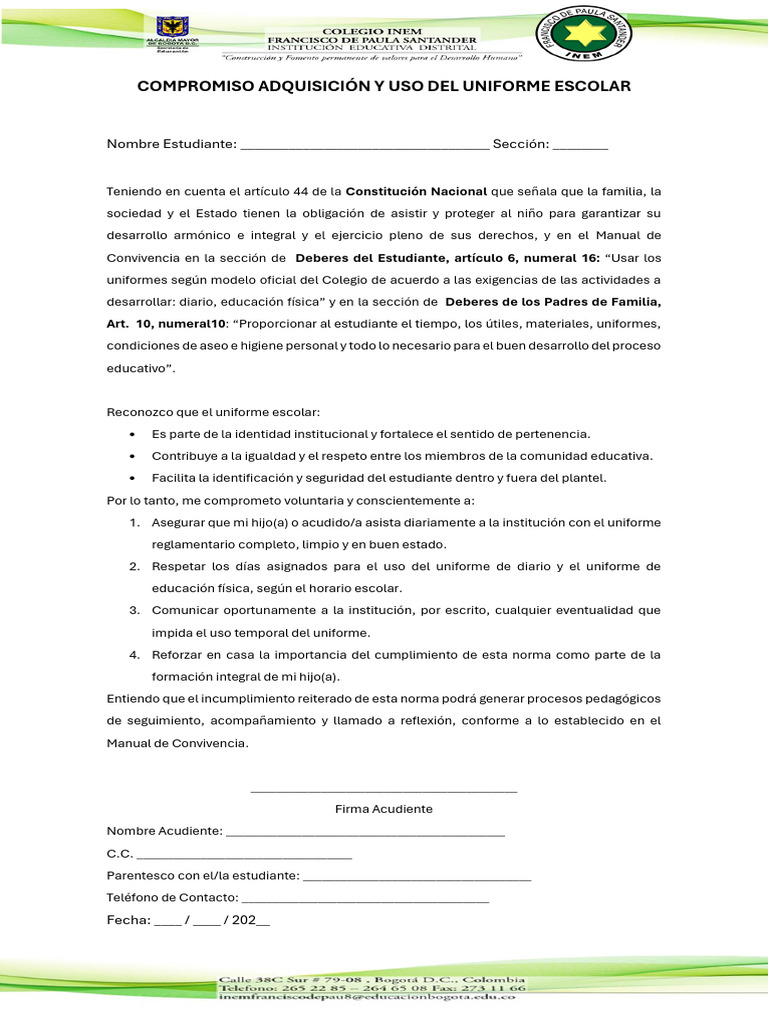 Compromisos Escolares de Padres y Estudiantes | PDF | Maestros | Enseñando