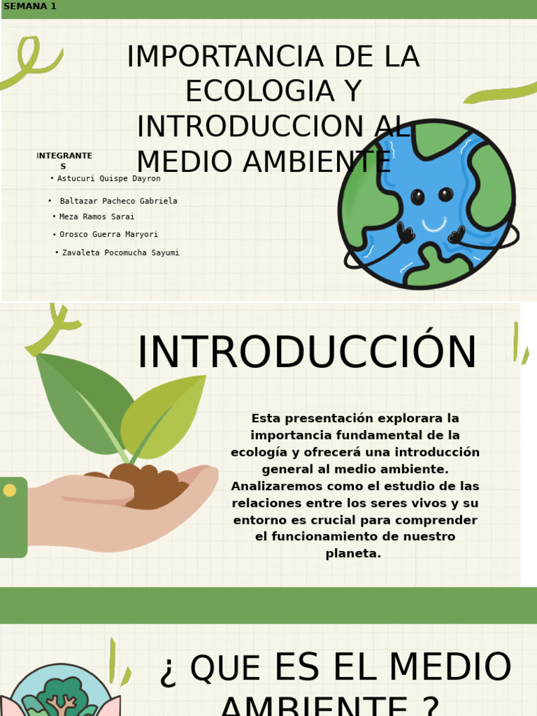Grupo 3 - Semana 1 y 2 | PDF | Ecología | Ecosistema