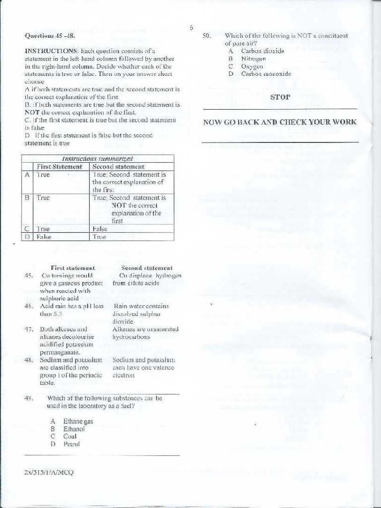 Chem 1 2015 | PDF
