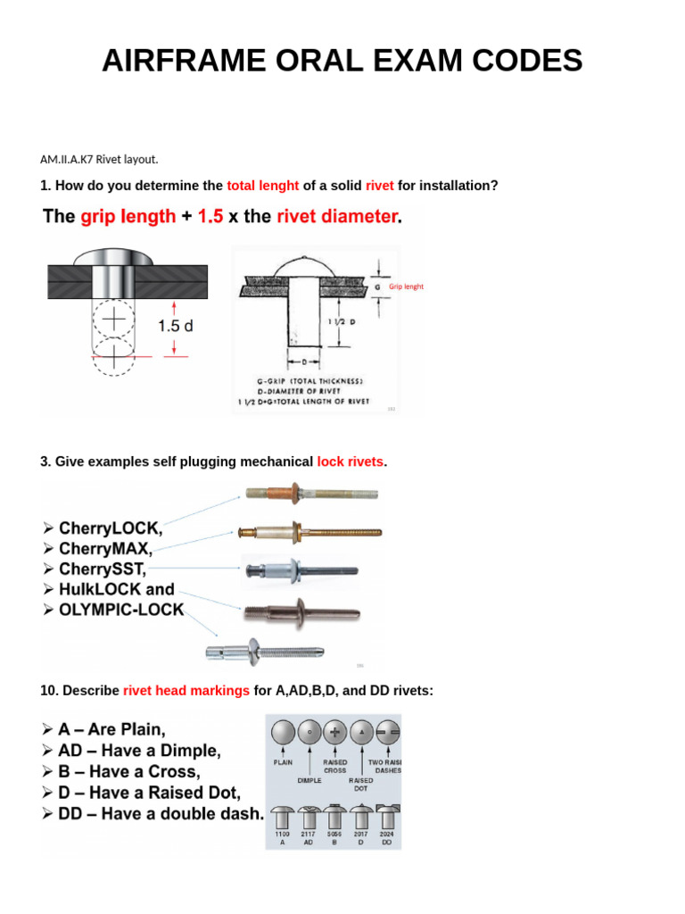 Aircraft Maintenance Oral Exam Codes | PDF | Electrical Connector ...