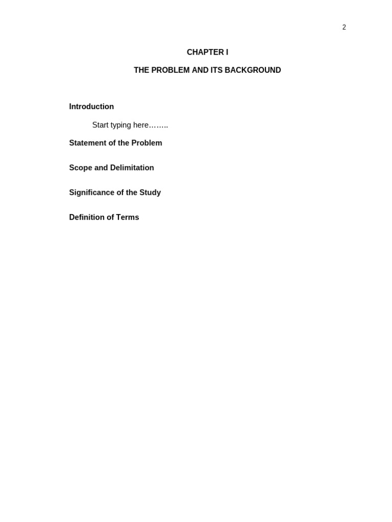Research Proposal: Chapters 1-3 Overview | PDF