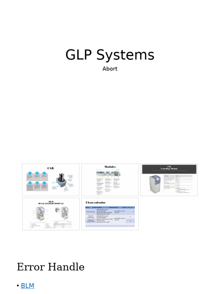 GLP Systems | PDF