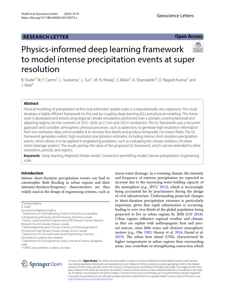 Deep Learning for High-Resolution Precipitation | PDF | Precipitation ...
