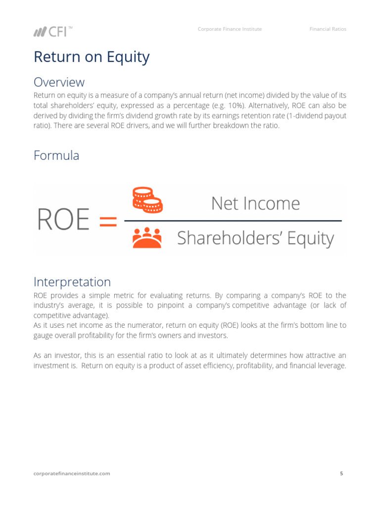 Understanding Return on Equity (ROE) | PDF