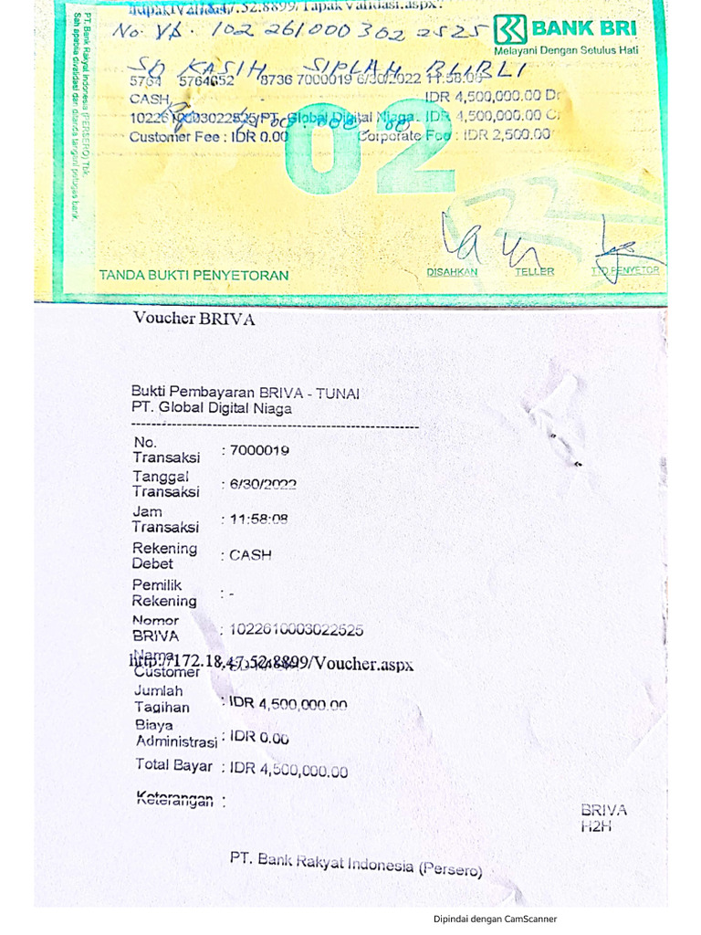 Bukti Bayar PRINTER | PDF