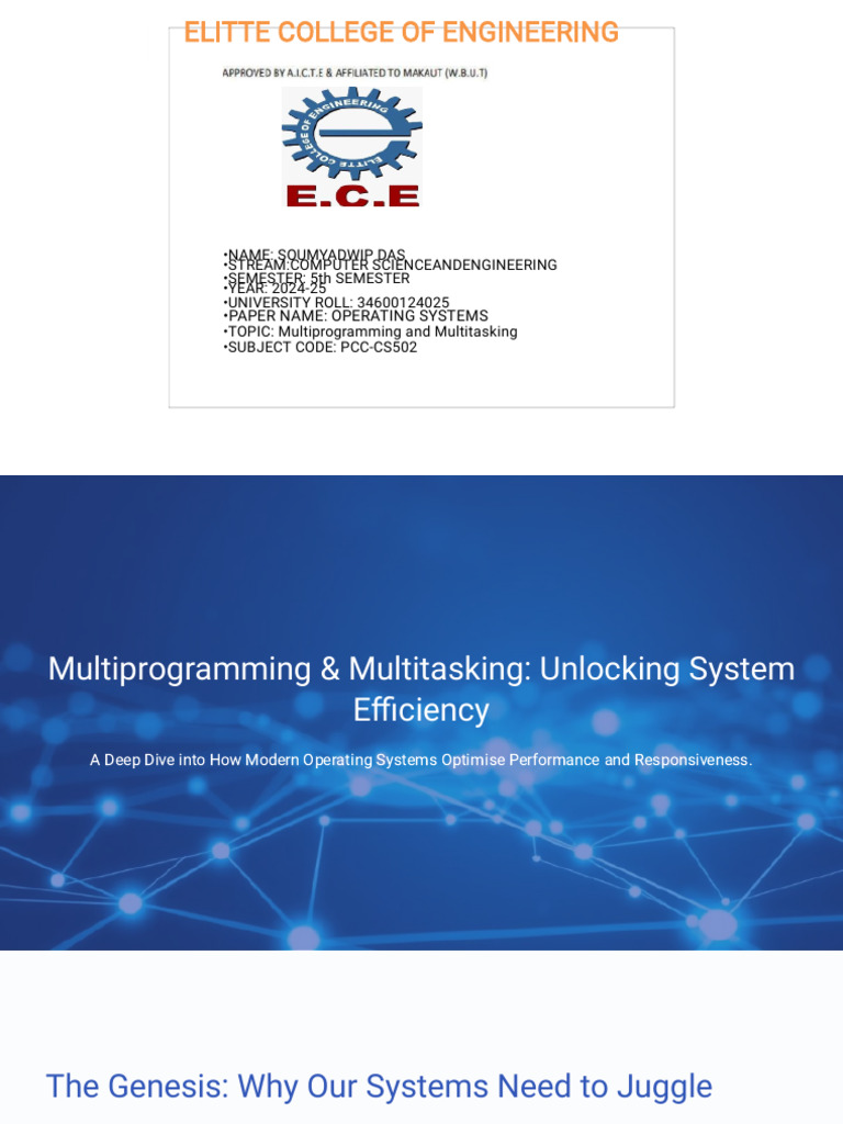 Multiprogramming vs. Multitasking Explained | PDF | Process (Computing ...