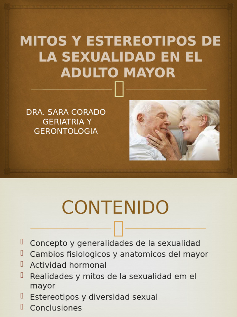 Mitos sobre sexualidad en adultos mayores | PDF | La sexualidad humana ...