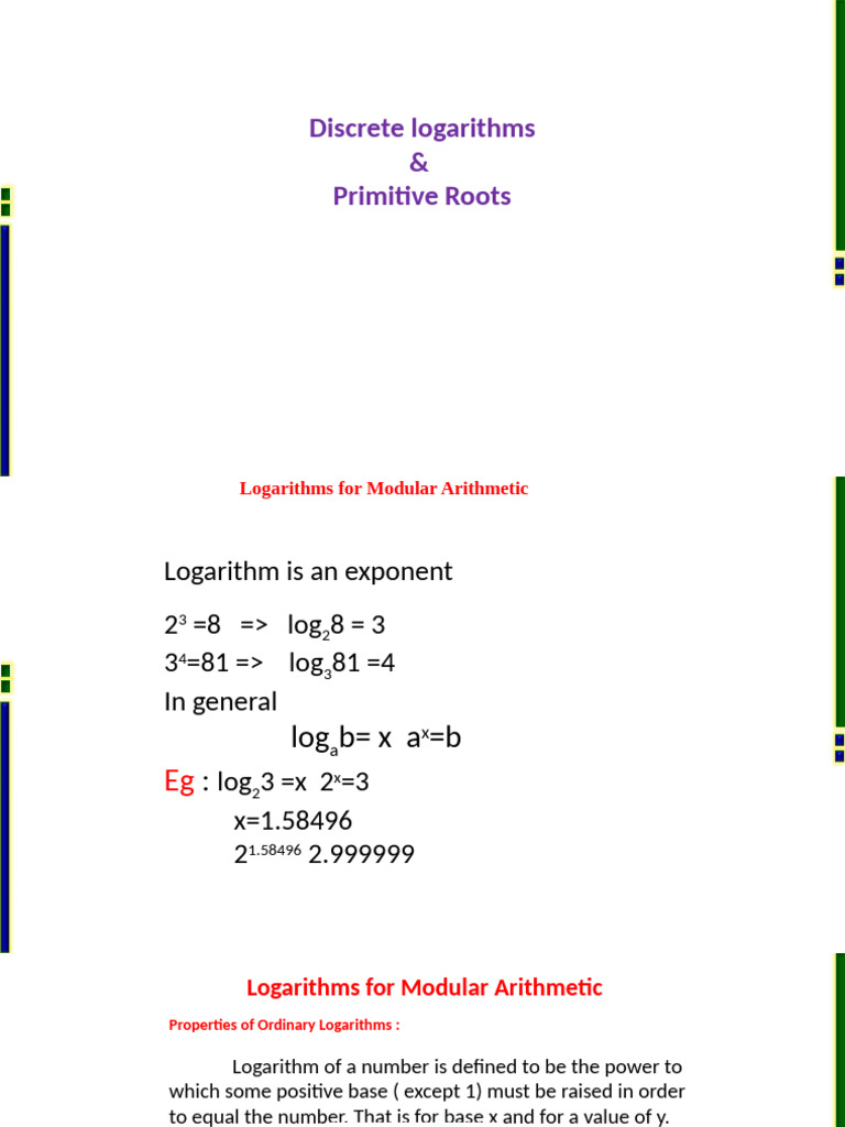 FALLSEM2025-26 VL CSI3022 00100 ETH 2025-08-18 Discrete-Logarithms ...
