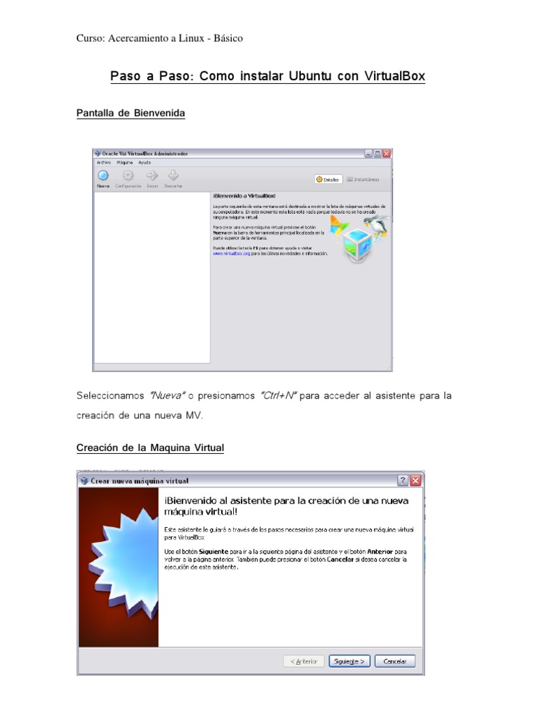 Instalar Ubuntu en VirtualBox: Guía Rápida | PDF | Virtualización ...
