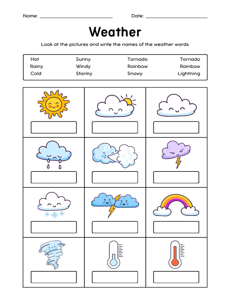 Weather Worksheet | PDF