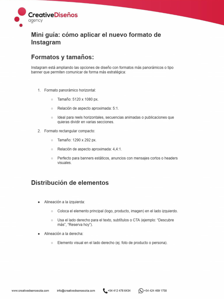Formatos y Diseño para Instagram 2023 | PDF