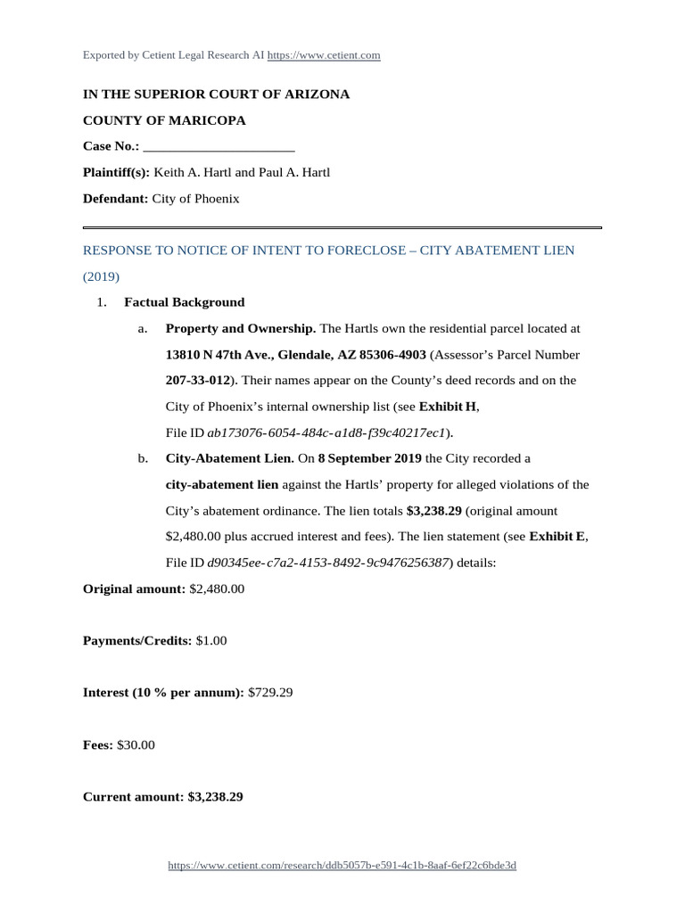 Foreclosure Response Letter PDF | PDF | Foreclosure | Injunction