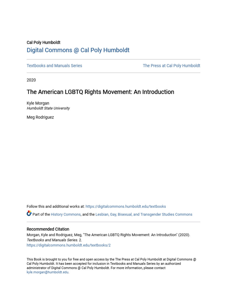 Introduction to the LGBTQ Rights Movement | PDF | Transgender ...