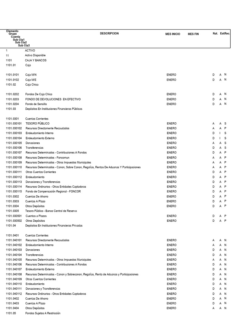 Plan Contable Gubernamental | PDF | Contabilidad | Deuda