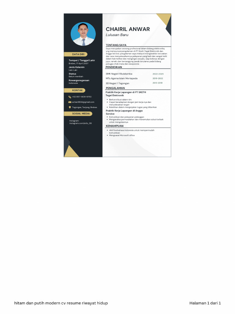 Cv. Chairil Anwar | PDF