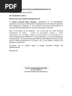 SOLICITUD DE JUSTIFICACION