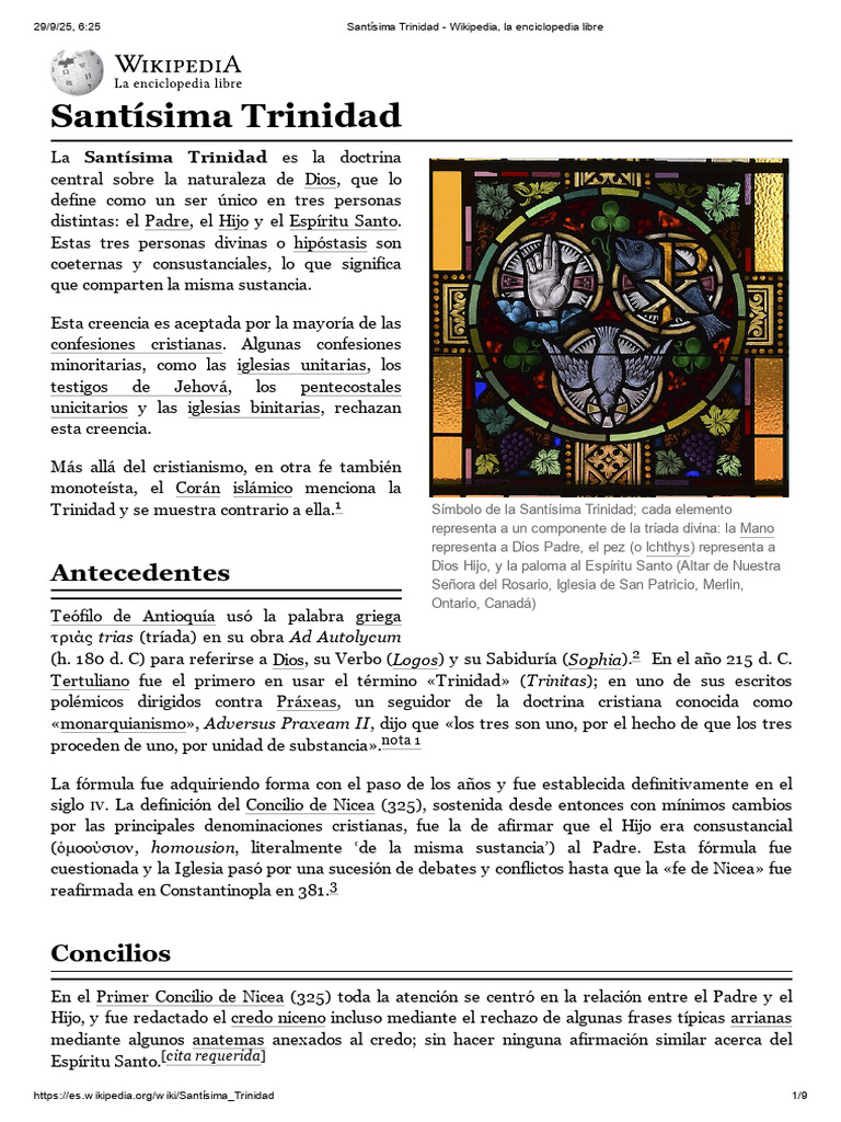 Símbolos de la Santísima Trinidad | PDF | Trinidad | espíritu Santo